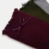 3-pak skarpetek Folly Velvet Bow Rib Crew w kolorze wiśniowym