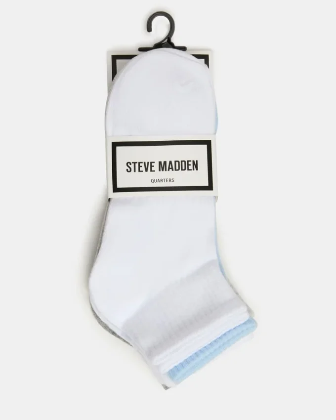 6-pak skarpetek Peyton Ribbed Quarter Socks White Multi 6-pak skarpetek Peyton Ribbed Quarter Socks White Multi