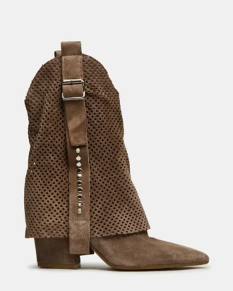 Aubrielle z zamszu w kolorze taupe