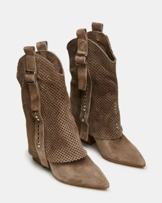Aubrielle z zamszu w kolorze taupe