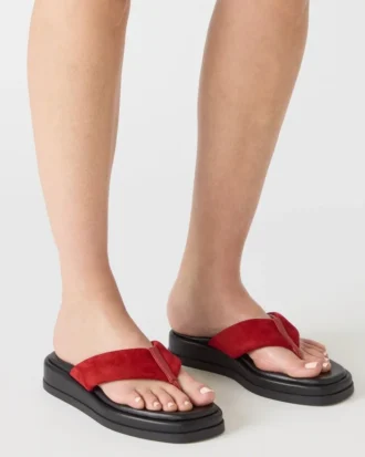 Bella Red Suede
