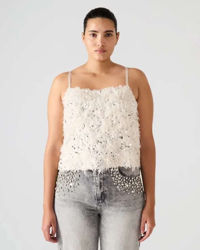 Blakelyn Feather Top Ivory Blakelyn Feather Top Ivory