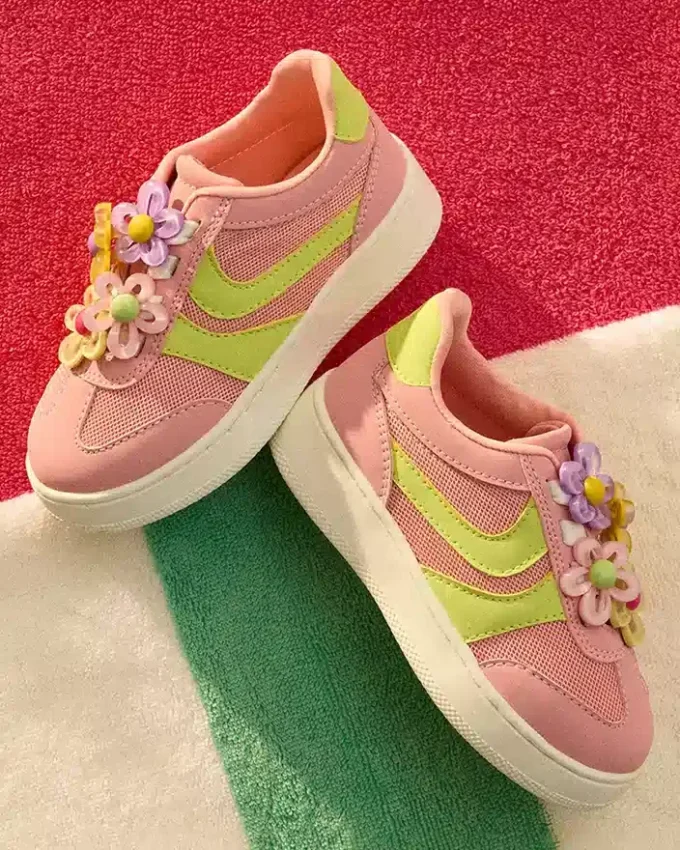 Buty dla maluchów Jersey Lime/Pink