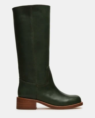 Ciemnozielone skórzane buty Riggs