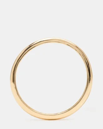 Cienka bransoletka typu bangle w kolorze złotym