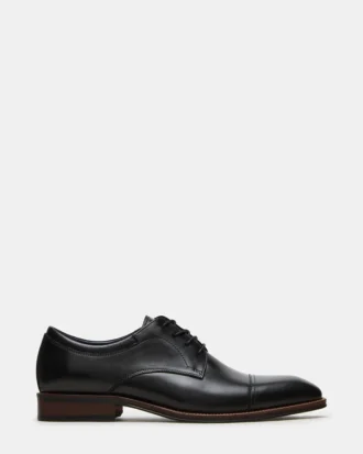 Czarne skórzane buty Hasen