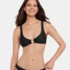 Elegancki i szykowny top bikini w kolorze czarnym Elegancki i szykowny top bikini w kolorze czarnym