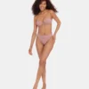 Fioletowa odzież dolna bikini Chevron Połysk