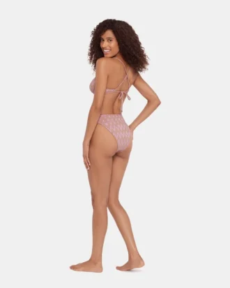 Fioletowa odzież dolna bikini Chevron Połysk