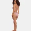 Fioletowy top bikini z połyskiem Chevron Fioletowy top bikini z połyskiem Chevron