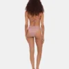 Fioletowy top bikini z połyskiem Chevron Fioletowy top bikini z połyskiem Chevron