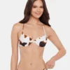 Góra bikini Hideout z nadrukiem krowy Góra bikini Hideout z nadrukiem krowy