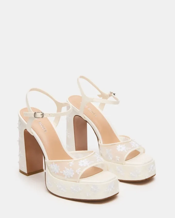 Liandra Embellished White Mesh Liandra Embellished White Mesh