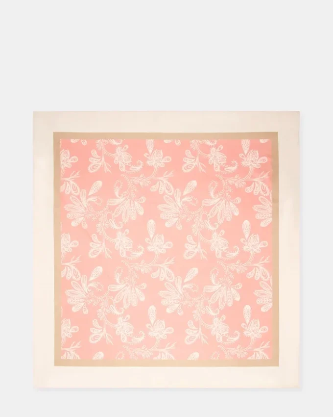 Satynowy szalik w paisley w kolorze terakoty Satynowy szalik w paisley w kolorze terakoty