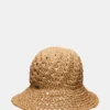 Słomkowy kapelusz typu bucket w stylu boho w kolorze jasnobrązowym Słomkowy kapelusz typu bucket w stylu boho w kolorze jasnobrązowym