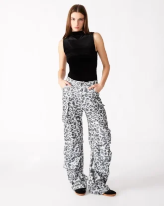 Spodnie Duo Sequin w panterkę Spodnie Duo Sequin w panterkę
