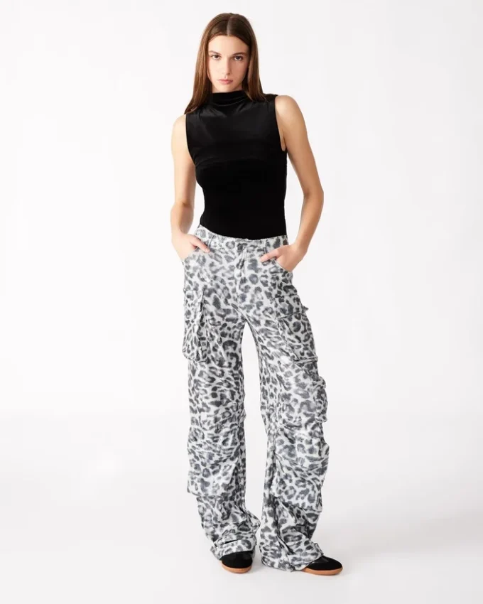 Spodnie Duo Sequin w panterkę Spodnie Duo Sequin w panterkę