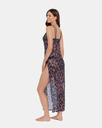 Static Leopard Bikini Cover-Up Natural Static Leopard Bikini Cover-Up Natural