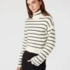 Sweter Narsha biały/czarny
