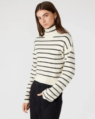 Sweter Narsha biały/czarny