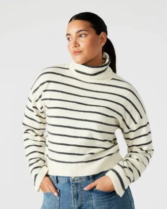 Sweter Narsha biały/czarny