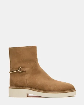 Zamszowe botki Diablo w kolorze taupe
